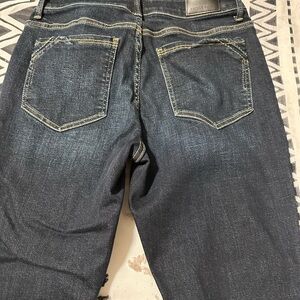 Dark Denim Jeans with Contrast Stitching